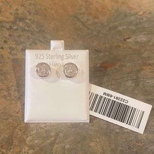 925 Sterling Silver Stud Earrings NWT